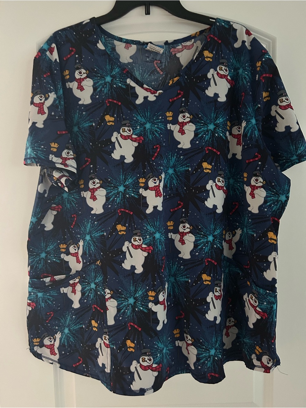 Frosty the Snowman Scrub Top